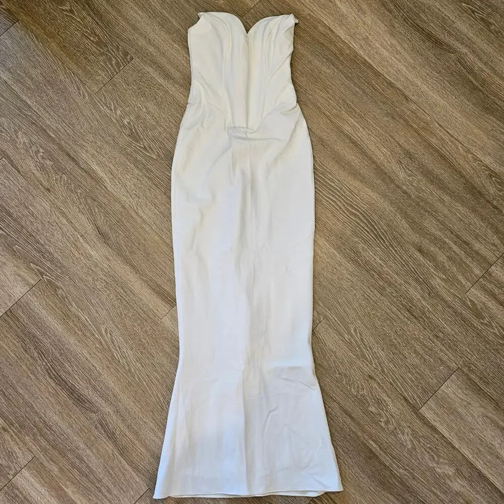 tamara ivory strapless corset dress House of CB 'Tamara' Ivory Strapless Corset Dress